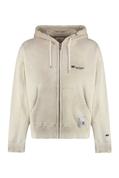 MAISON MIHARA YASUHIRO	 Vintage Beige Full Zip Hoodie for Men - FW23