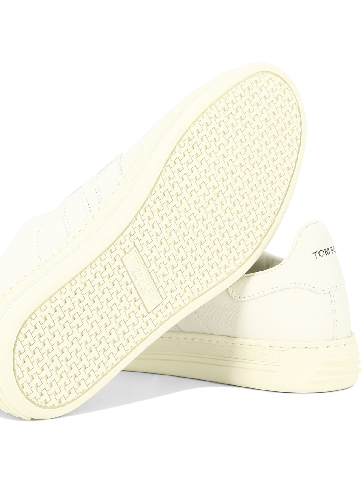 TOM FORD White Lace-Up Sneaker for Men with Logo Details