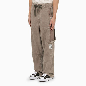 MAISON MIHARA YASUHIRO	 Grey Washed-Effect Cotton Trousers for Men