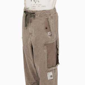 MAISON MIHARA YASUHIRO	 Grey Washed-Effect Cotton Trousers for Men