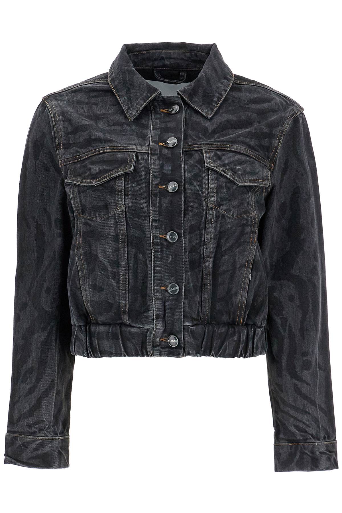 GANNI Mini Laser-Cut Denim Jacket