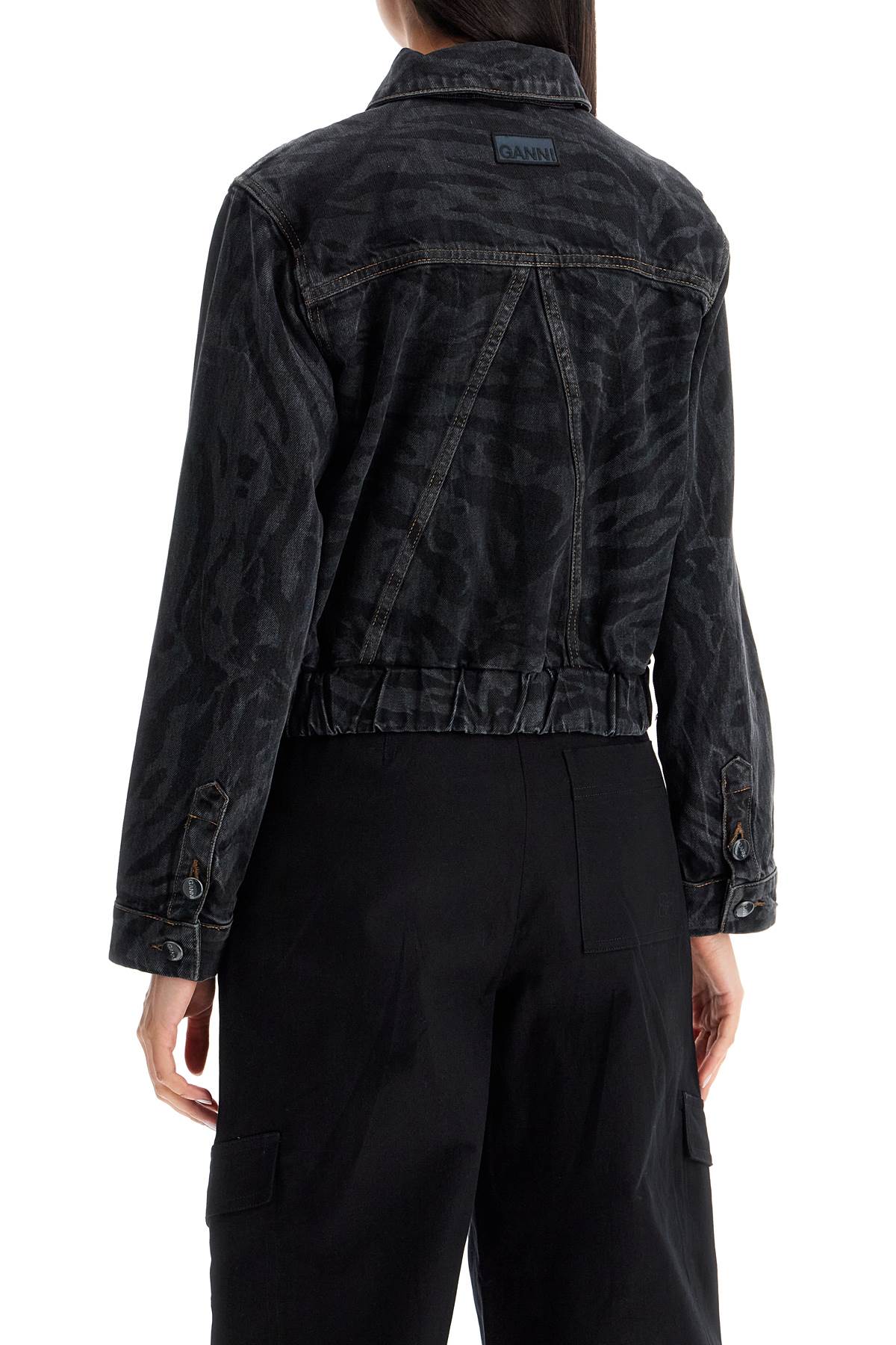 GANNI Mini Laser-Cut Denim Jacket