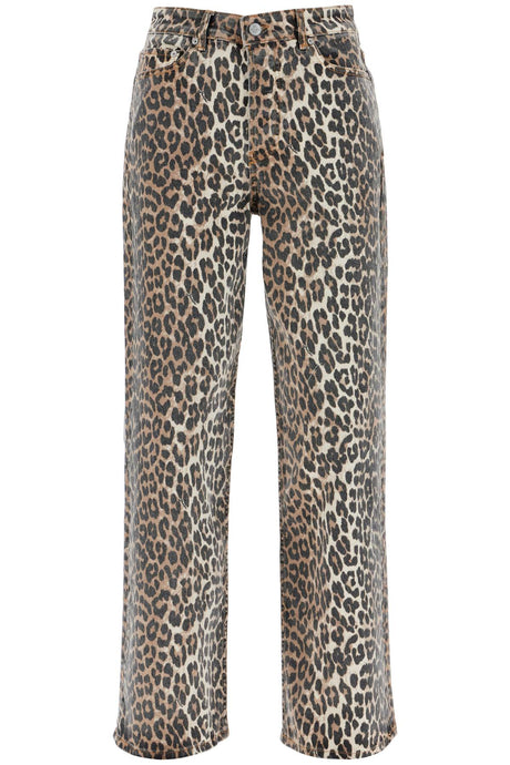 GANNI Animal Print Jeans - Size 28