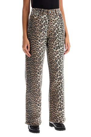 GANNI Animal Print Jeans - Size 28