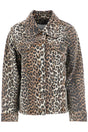 GANNI Leopard Print Denim Jacket - Loose Fit