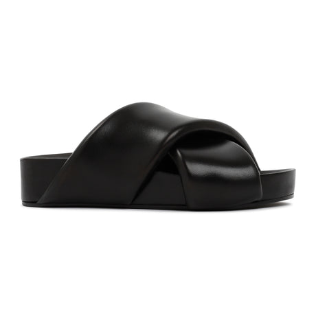 JIL SANDER Padded Leather Slide Sandals for Women