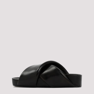 JIL SANDER Padded Leather Slide Sandals for Women