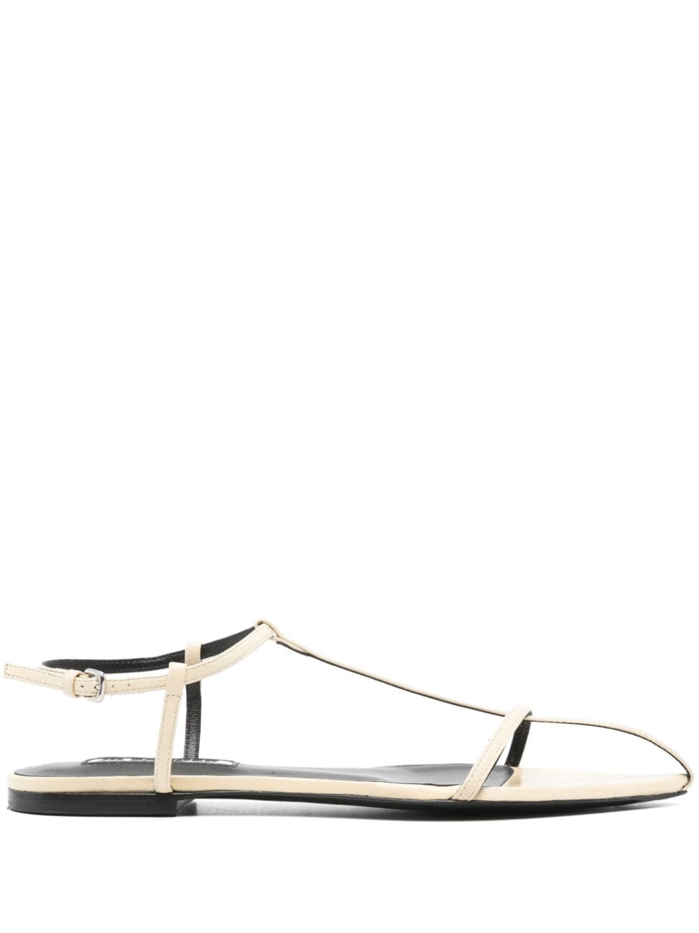 JIL SANDER Flat Leather Sandals with Multi-Way Straps