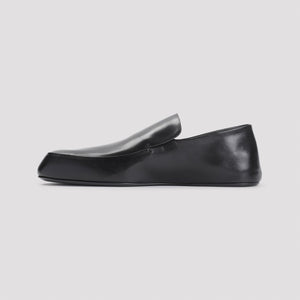 JIL SANDER Elegant Black Leather Loafers