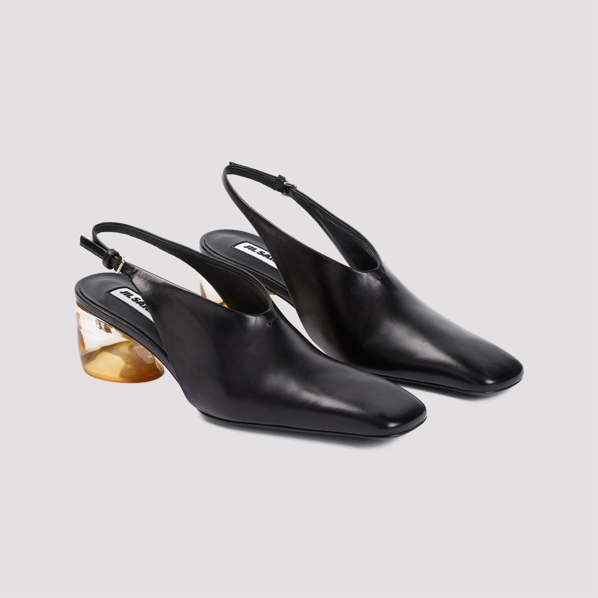 JIL SANDER SS24 Black Leather Pumps for Women - 5cm Heel