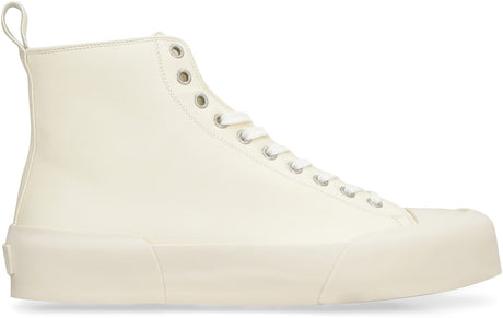 JIL SANDER Panache High-Top Leather Sneakers for Women - SS23 Collection