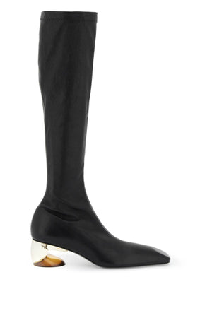 JIL SANDER Sleek and Sophisticated Stretch Leather Boots for Women