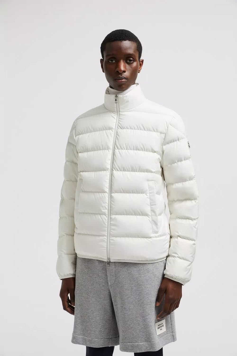 MONCLER Charcoal Polyester Jacket for Men