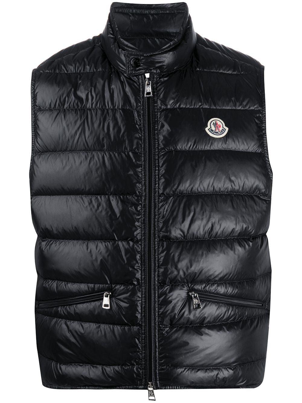 MONCLER Sleek Nylon Vest with Leather Detail