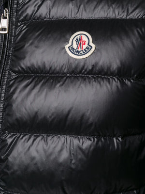 MONCLER Sleek Nylon Vest with Leather Detail