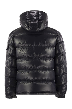 MONCLER Urban Gloss Short Down Jacket with Detachable Hood