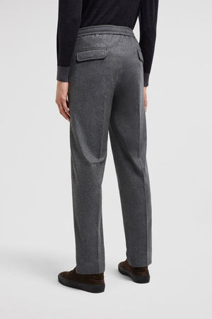 MONCLER Luxury Cashmere-Blend Grey Trousers