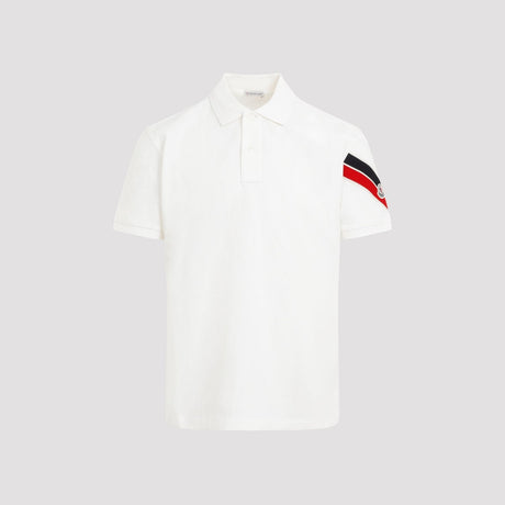 MONCLER Essential White Polo Shirt