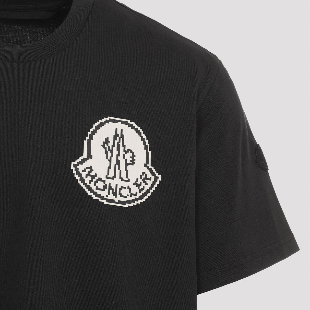 MONCLER Charcoal Cotton Crewneck Tee