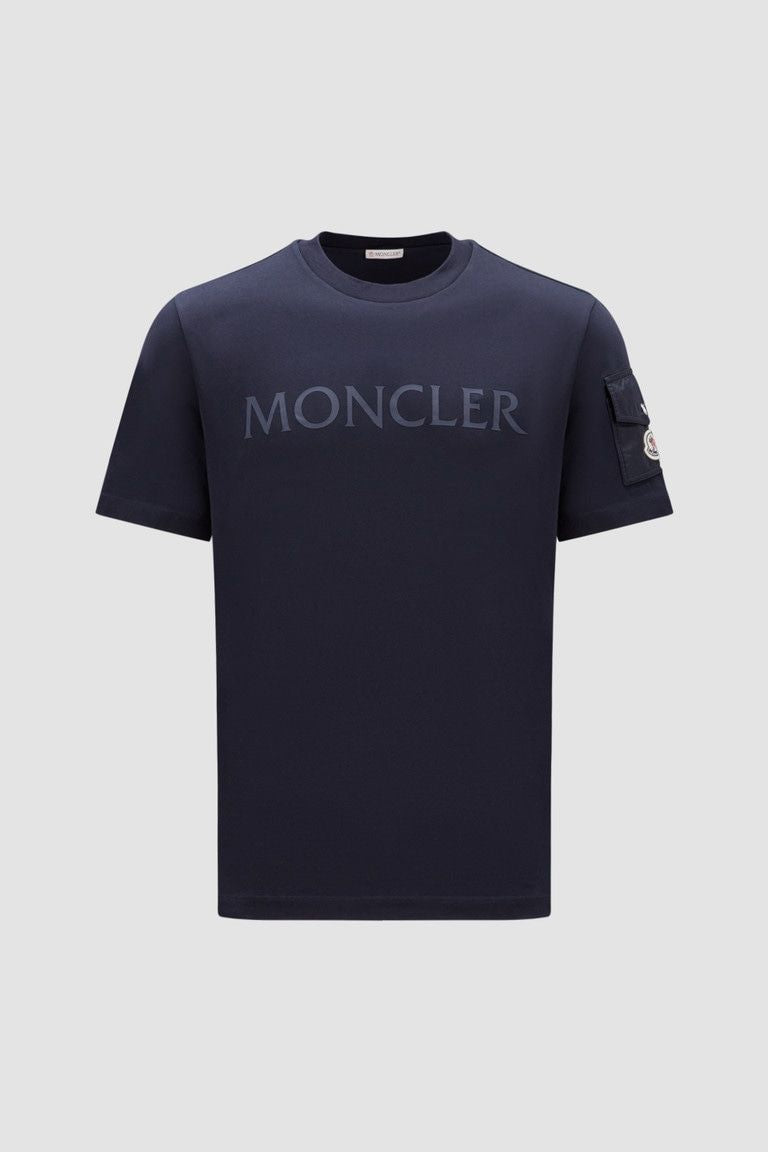 MONCLER Contemporary Cotton Tee with Nylon Detailing