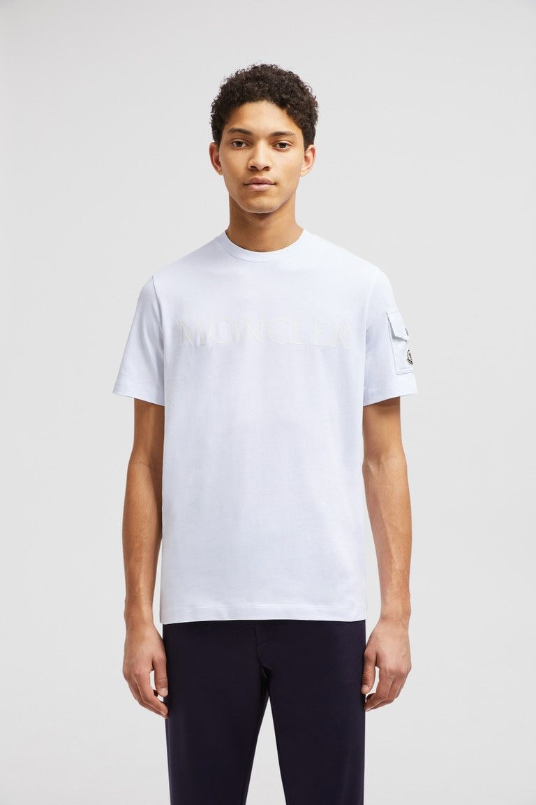 MONCLER Polyester-Cotton Blend SS Crewneck T-Shirt for Men