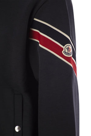 MONCLER Tri-Color Hem Zip Sweatshirt