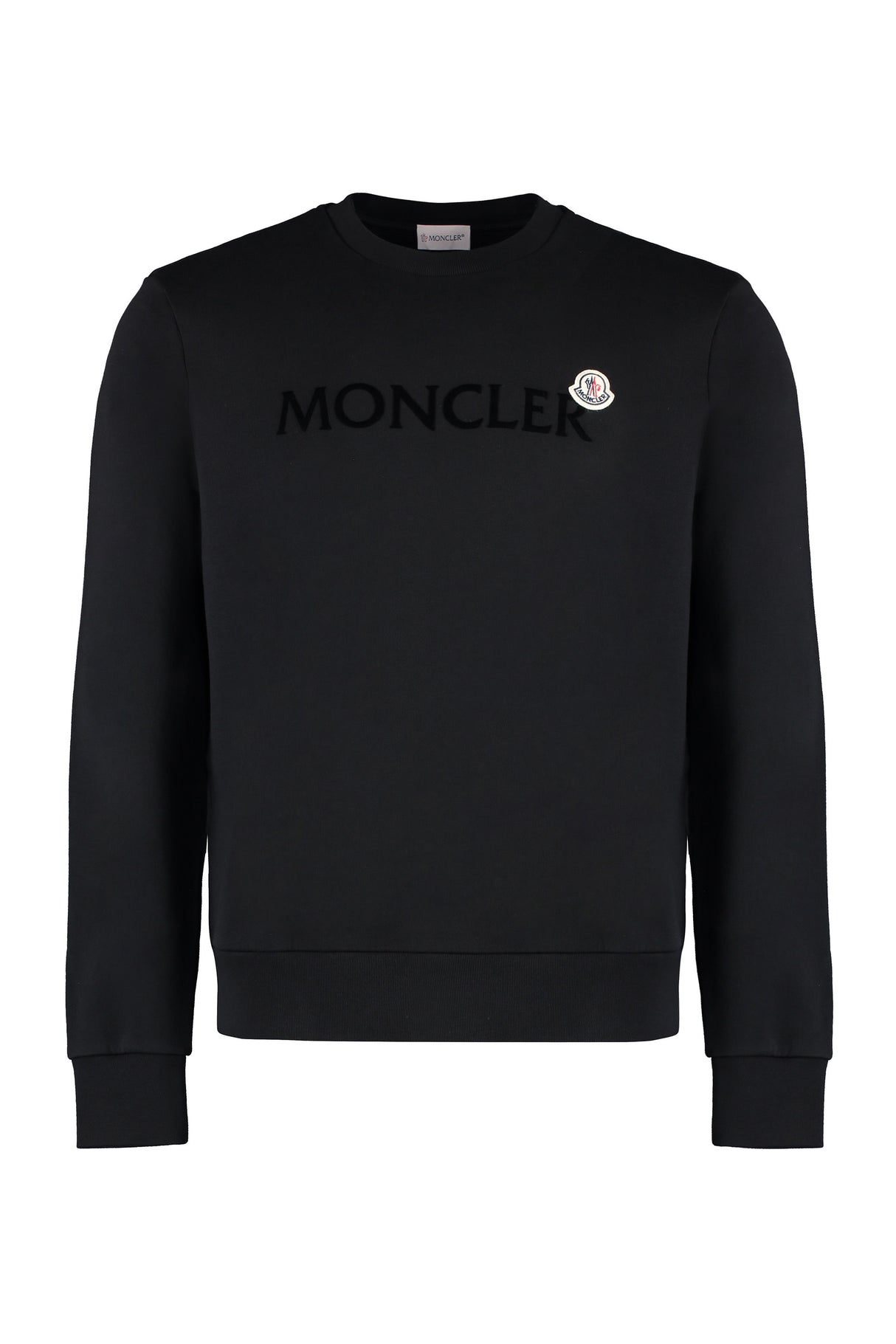 MONCLER Essential Black Cotton Pullover