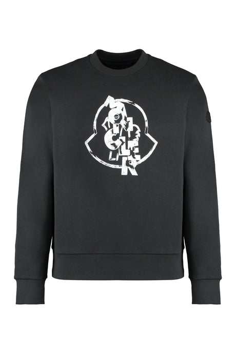 MONCLER Logo Detail Cotton Sweatshirt for Men