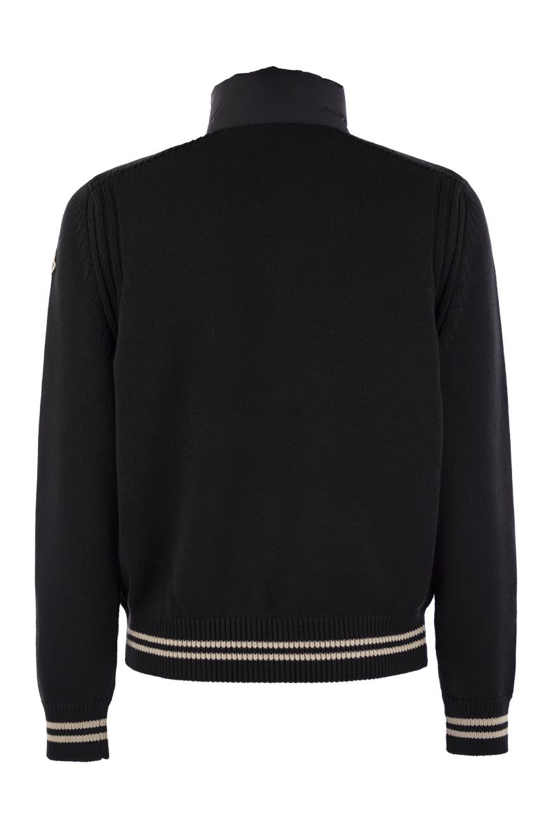 MONCLER Luxury Velvet Cotton Padded Cardigan