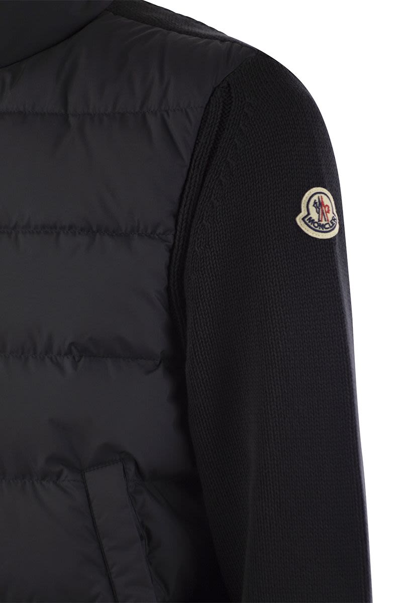 MONCLER Luxury Velvet Cotton Padded Cardigan