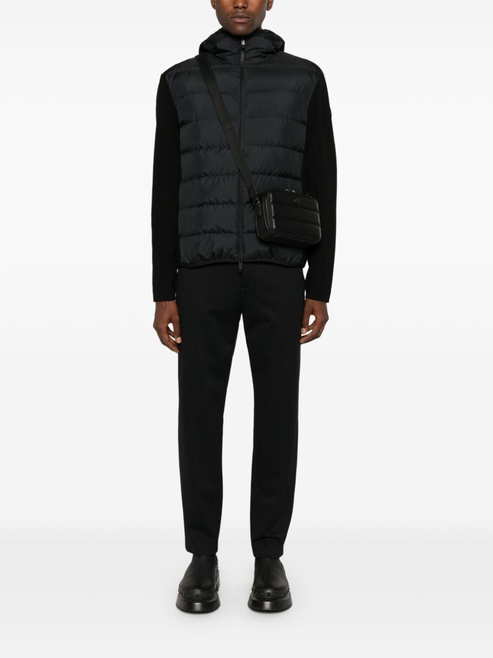 MONCLER Elegant Black Cardigan for Men