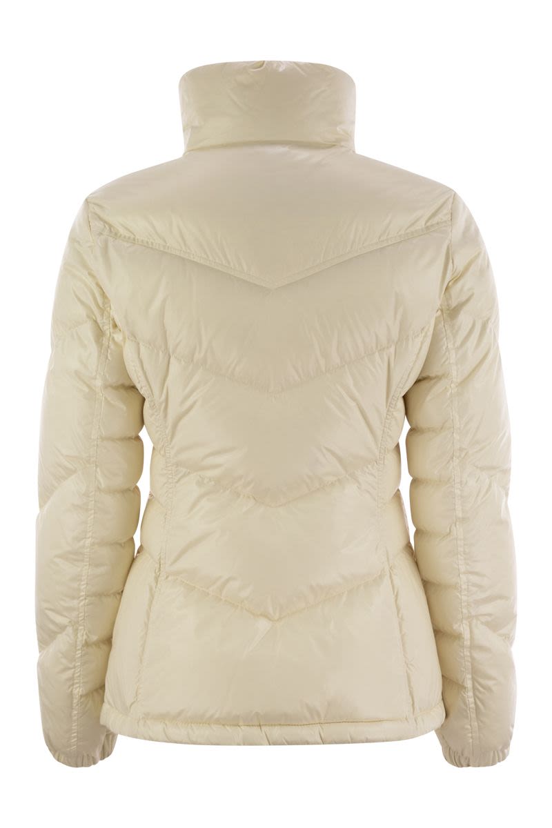 MONCLER Chic Mini Down Jacket with Flared Silhouette