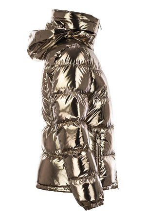 MONCLER Women's Metallic Mini Hooded Down Jacket