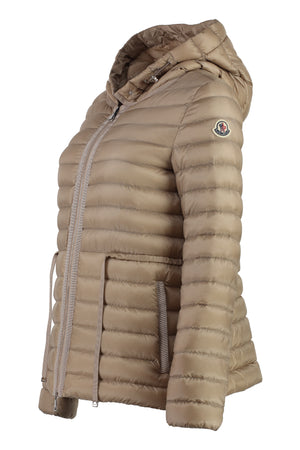 MONCLER Elegant Short Down Jacket with Adjustable Waist