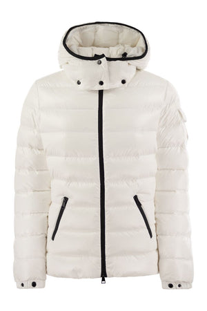 MONCLER Glossy Short Puffer Jacket with Removable Hood