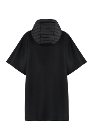 MONCLER Elegant Black Cape Jacket