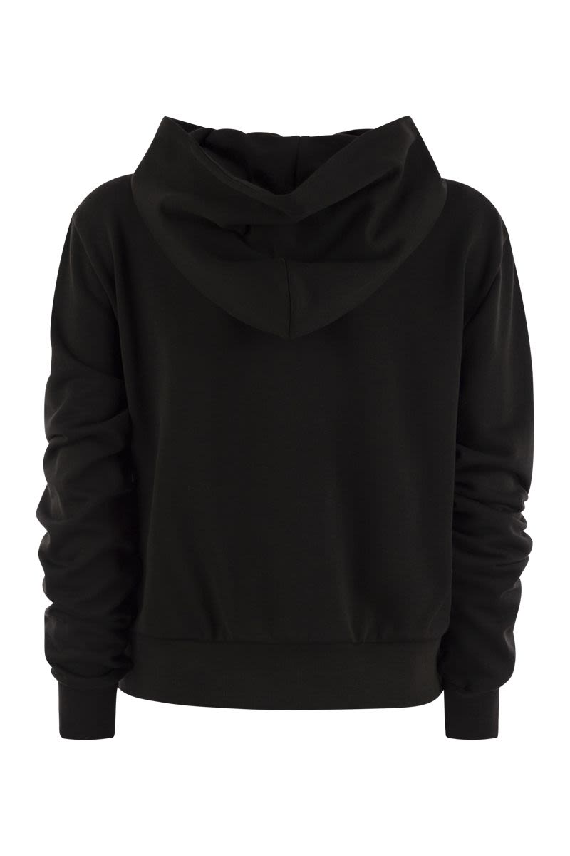 Áo Sweatshirt Phồng Có Khoá Kéo