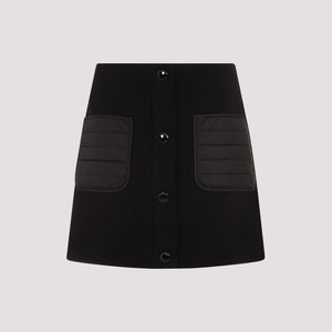 MONCLER Elegant Black Midi Skirt