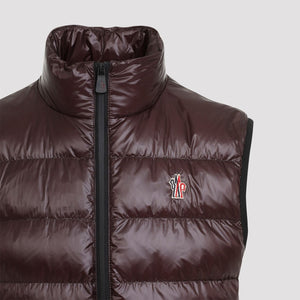 MONCLER GRENOBLE Luxurious Red Down Vest for Men