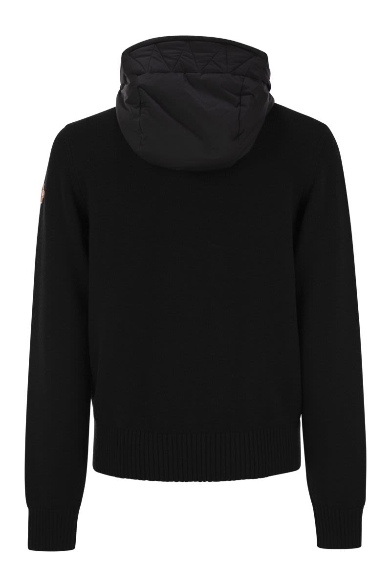 MONCLER GRENOBLE Men's Padded Sweatshirt with Zip and Adjustable Hood