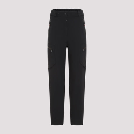 MONCLER GRENOBLE Elegant Stretch Polyamide Trousers in Black