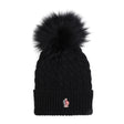 MONCLER GRENOBLE Braided Wool Hat with Pompon for Women - FW24