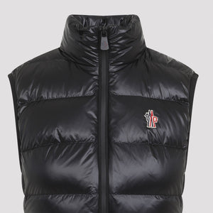 MONCLER GRENOBLE Chic Black Down-Blend Vest