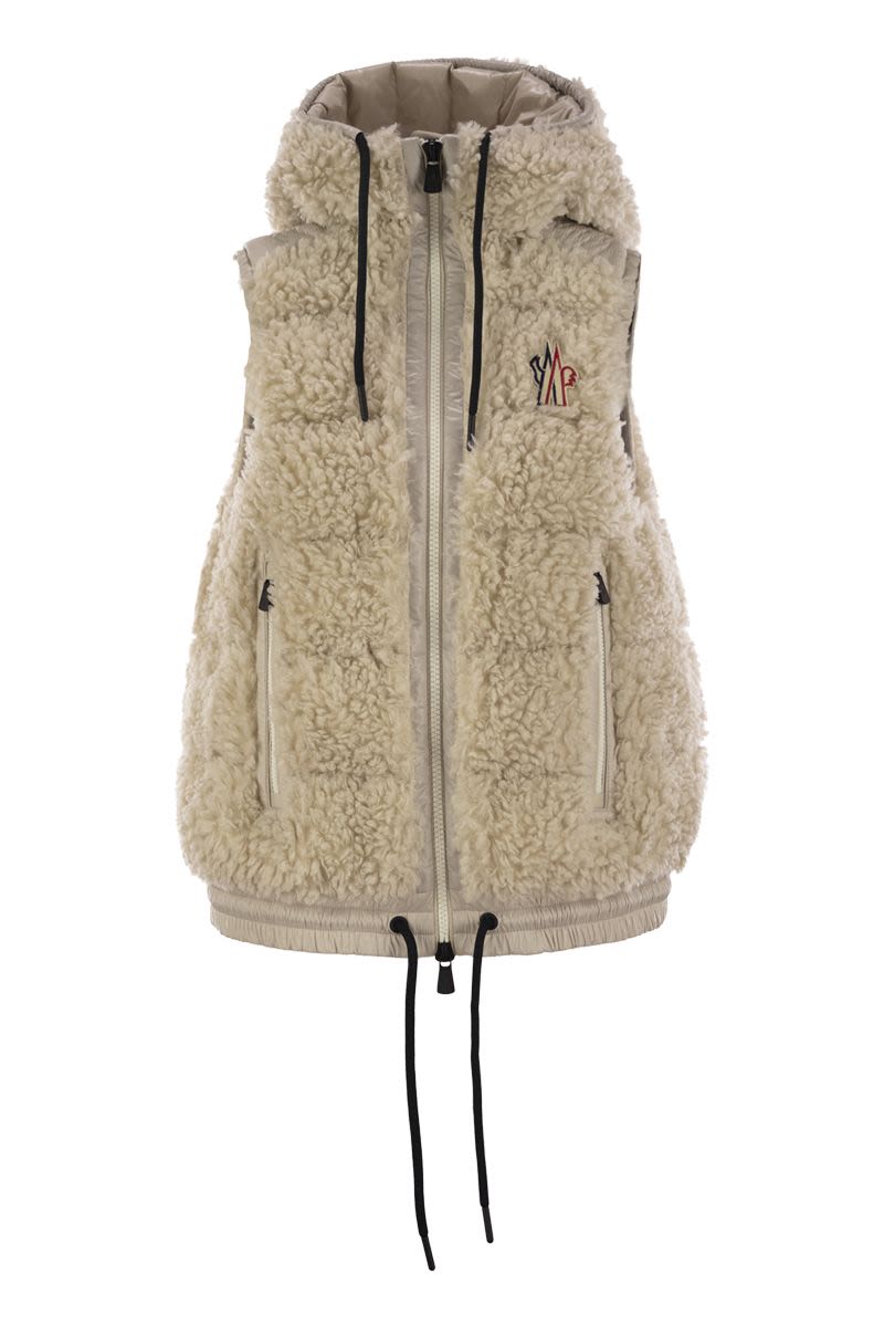 MONCLER GRENOBLE Teddy-Effect Padded Waistcoat