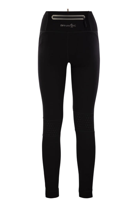 MONCLER GRENOBLE High-Performance Active Leggings with Zip Pocket