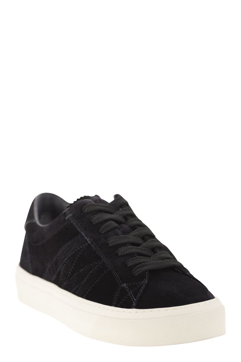 MONCLER Suede Lace-Up Casual Trainers with Cushioned Sole, 3 cm Height