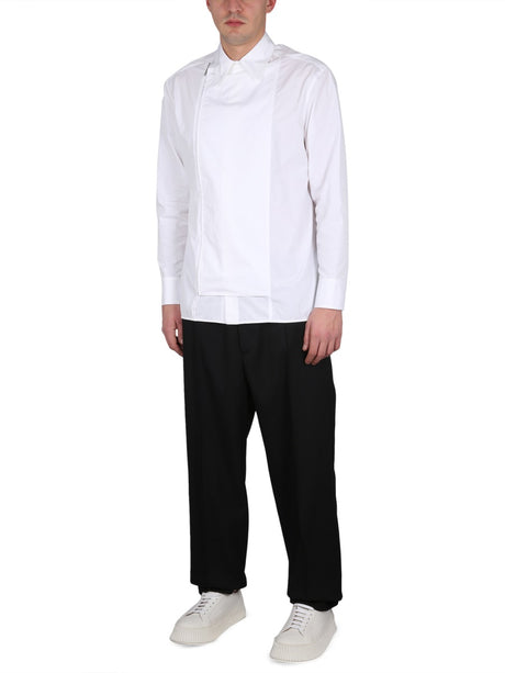 JIL SANDER Men's Classic Zip-Up Shirt