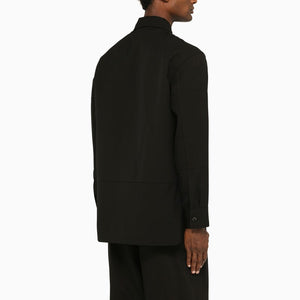 JIL SANDER Black Wool Long Sleeve Shirt for Men - FW23