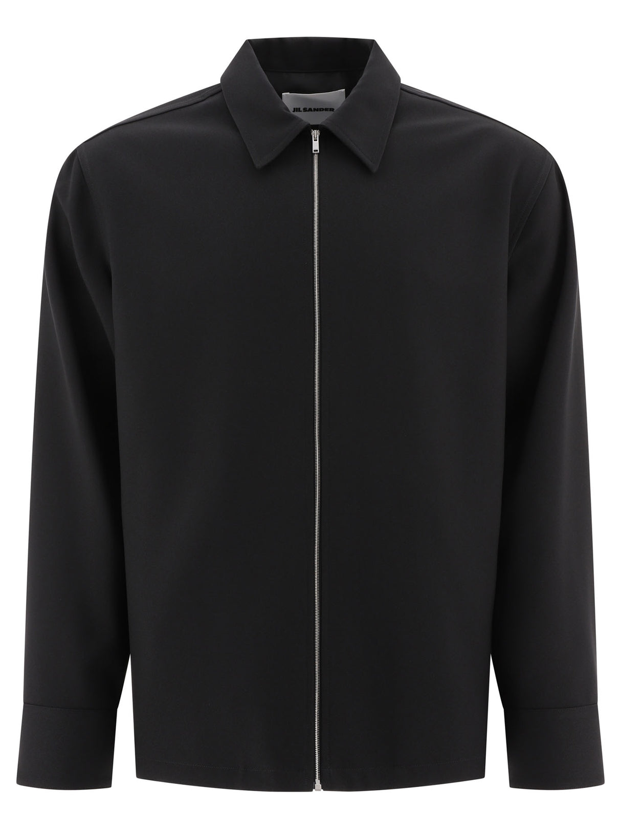 JIL SANDER Contemporary Boxy Black Long Sleeve Shirt