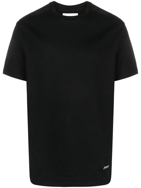 JIL SANDER Mens Black Cotton Graphic Tee for SS24